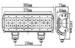 LED fényhíd 72W 7200Lm 30cm - Image 2