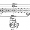 LED fényhíd 126W 50cm Combo fénnyel "E" jelzéssel - Image 2