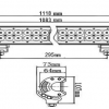 LED fényhíd 288W  111,8cm - Image 2