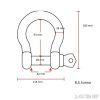 Sekli, vonószem csörlőzéshez., 4x4 Túra Shop LED fényhíd munkalámpa terepjáró offroad traktor autómentő felszerelés, csörlő rántokötél heveder