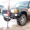 Discovery II első fém lökhárító HD1, 4x4 Túra Shop LED fényhíd munkalámpa terepjáró offroad traktor autómentő felszerelés, csörlő rántokötél heveder