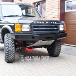 Discovery II első fém lökhárító HD1, 4x4 Túra Shop LED fényhíd munkalámpa terepjáró offroad traktor autómentő felszerelés, csörlő rántokötél heveder