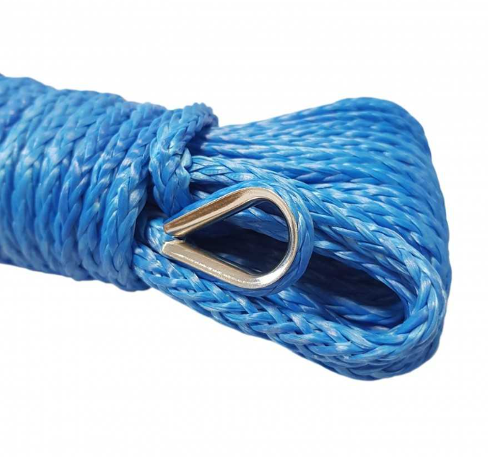 Szintetikus csörlőkötél ATV/Quad kampó nélkül 5mm x 15m kék - Image 2